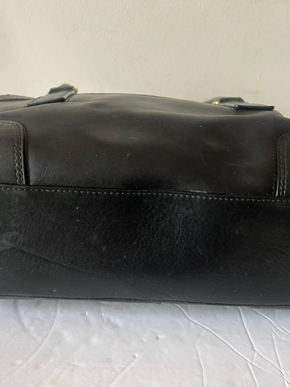COACH Y2K VINTAGE HAMPTON LEATHER TURNLOCK SATCHEL BAG - Picture 5 of 11